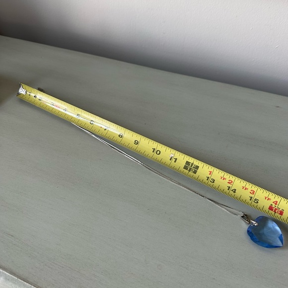 Vintage monet crystal blue heart necklace - Picture 5 of 9